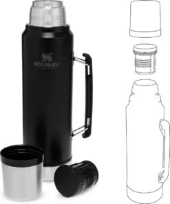 Stanley The Legendary Classic Bottle 1,00L - Thermosfles - Matte Black -Premium Waterflessenwinkel 1000x1200