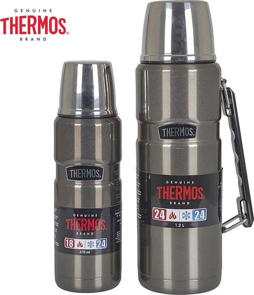 Thermos - Isoleerfles - King - Thermax - Grijs 6 Thermos - Isoleerfles - King - Thermax - Grijs - Afbeelding 4
