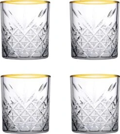 Pasabahce Tumbler Met Gouden Rand Timeless 35.5 Cl - Transparant Goud 4 Stuk(s) -Premium Waterflessenwinkel 1075x1200 5