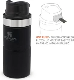 Stanley Trigger-Action Travel Mug 0.47L - Thermosfles - Matt Black -Premium Waterflessenwinkel 1106x1200