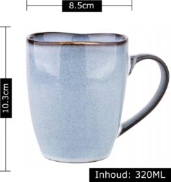 Koffiekopjes - Cappuccino Kop - Theemok - Koffiebeker - Blauw - 320ml - Set Van 6 -Premium Waterflessenwinkel 1131x1200 1