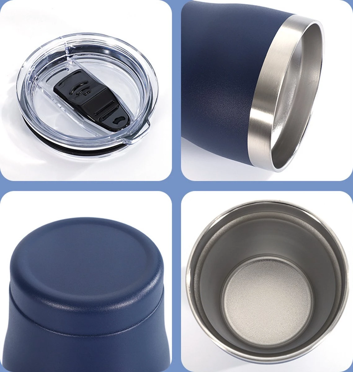 FLASKE Koffiebeker Coffee Cup - Night - 250ml - RVS Koffiebeker To Go Van 250ML 8 FLASKE Koffiebeker Coffee Cup - Night - 250ml - RVS Koffiebeker To Go Van 250ML - Afbeelding 6