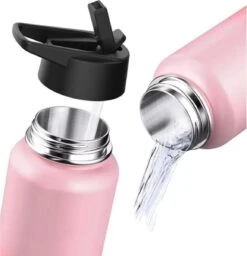 Thermosfles - Pastel Pink - 1 Liter - Extra Dop Met Rietje & Drinktuit - Thermosflessen - Isoleerfles - BPA Vrij - Lekvrij - Thermosfles 1 Liter - Isoleerfles 1 Liter - Thermoskan - Isoleerbeker - Thermosbeker 12 Thermosfles - Pastel Pink - 1 Liter - Extra Dop Met Rietje & Drinktuit - Thermosflessen - Isoleerfles - BPA Vrij - Lekvrij - Thermosfles 1 Liter - Isoleerfles 1 Liter - Thermoskan - Isoleerbeker - Thermosbeker -Premium Waterflessenwinkel 1156x1200 6