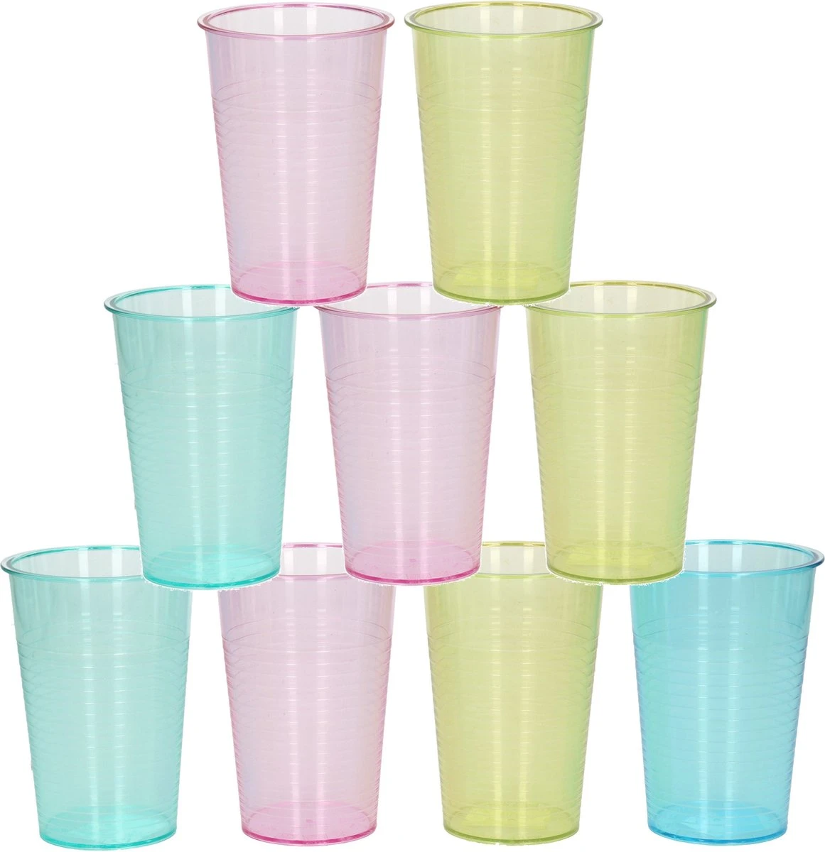 12x Stuks Drinkglazen/limonadeglazen Gekleurd 200 Ml - Sapglazen/waterglazen Onbreekbaar Kunststof Voor Kinderen 4 12x Stuks Drinkglazen/limonadeglazen Gekleurd 200 Ml - Sapglazen/waterglazen Onbreekbaar Kunststof Voor Kinderen - Afbeelding 2