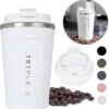Triple J® Koffiebeker To Go - Thermosbeker - BPA & Lekvrij - 380ml - Wit -Premium Waterflessenwinkel 1172x1200 1