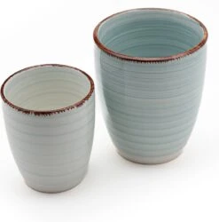 Koffiekopjes - Ocean Blue - Koffiebeker - Unieke Kleuren - Blauw - Set Van 12 Kopjes (ook Los Verkrijgbaar) - 160ML En 340ML - Porselein - Hip En Trendy -Premium Waterflessenwinkel 1186x1200 2