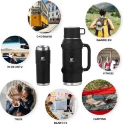 MacGyver RVS Thermoskan 1.5 Ltr – RVS Thermosbeker 0,55 Ltr - Langdurig Warm/koud - Zwart 20 MacGyver RVS Thermoskan 1.5 Ltr – RVS Thermosbeker 0,55 Ltr - Langdurig Warm/koud - Zwart -Premium Waterflessenwinkel 1189x1200 1