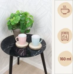 Orange85 Espresso Kopjes - Set Van 6 - Met Oor - 160ml - Meerdere Kleuren - Pastel - Aardewerk -Premium Waterflessenwinkel 1192x1200