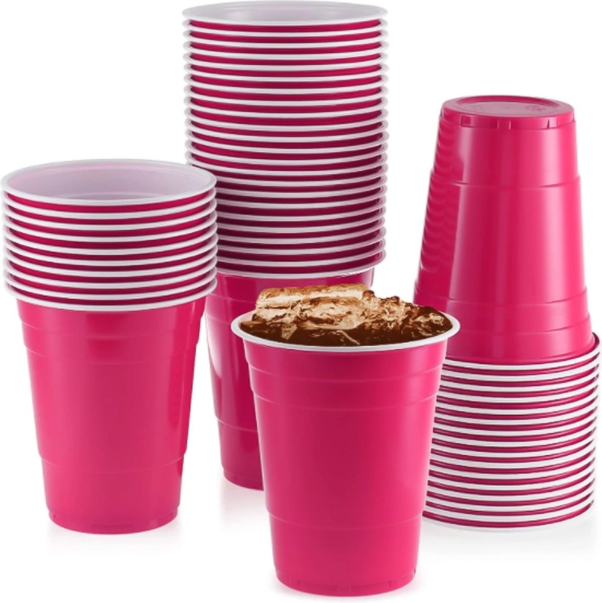 Merkloos Pink Cups - 50stuk(s) - 475ml - Party Cups - Beerpong - Drankspel - Beerpong Bekers - Plastic Bekers 3 Merkloos Pink Cups - 50stuk(s) - 475ml - Party Cups - Beerpong - Drankspel - Beerpong Bekers - Plastic Bekers
