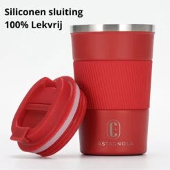 Castagnola Design RVS Koffiebeker To Go - Rood - 380ml - Thermosbeker - Theebeker -Premium Waterflessenwinkel 1198x1200 6