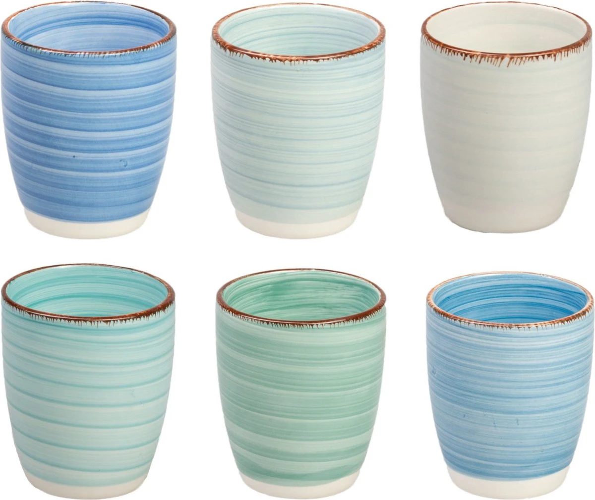 Studio Tavola Bekers Ocean Blue 160 Ml - 6 Stuks 3 Studio Tavola Bekers Ocean Blue 160 Ml - 6 Stuks