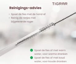 Tigrar - Waterfles Met Rietje - Drinkfles 1 Liter - Thermosfles - RVS - Rood - Incl. Extra Dop, 3 Rietjes En Reiniger -Premium Waterflessenwinkel 1200x1022 4