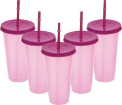 Herbruikbare Bekers Met Rietje En Deksel Van Plastic – Starbucks Design – Drinkbekers Met Rietje – Kleur Veranderende Beker – 5 Pack -Premium Waterflessenwinkel 1200x1031 1