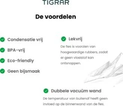 Tigrar - Drinkfles - Waterfles - Thermosfles 1 Liter - RVS - (Grafiet) Zwart - Incl. Extra Dop 3 Rietjes En Reiniger -Premium Waterflessenwinkel 1200x1035 3