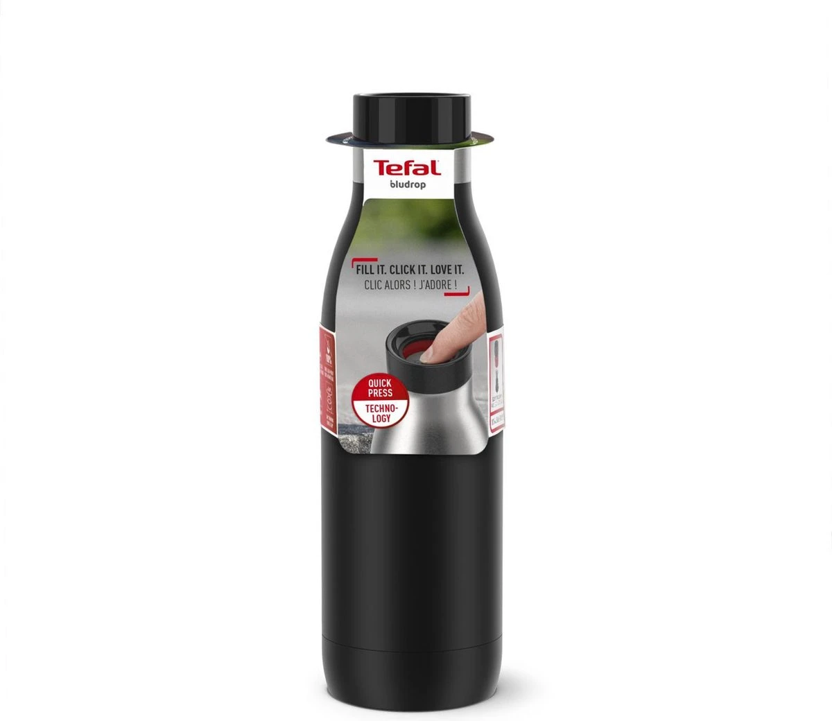 Tefal Bludrop Basic Thermosfles - Zwart 9 Tefal Bludrop Basic Thermosfles - Zwart - Afbeelding 7