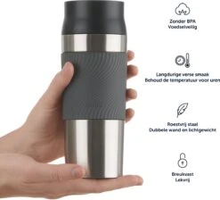 Blumtal Thermosbeker Classic - Lekvrij, BPA-Vrij En Vaatwasserbestendig - Hoge Kwaliteit Thermosfles Met Quick-Press Sluiting - Travel Mug 350 Ml - Roze -Premium Waterflessenwinkel 1200x1089
