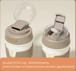 Floraweg Cup - Drinkbeker To GO- Lekvrij Dubbelwandig ,RVS 316, Thermosbeker Koffiebeker- Koffie En Thee - 400ml Waarschuw En Koud Drankje- Grijs -Premium Waterflessenwinkel 1200x1121 1