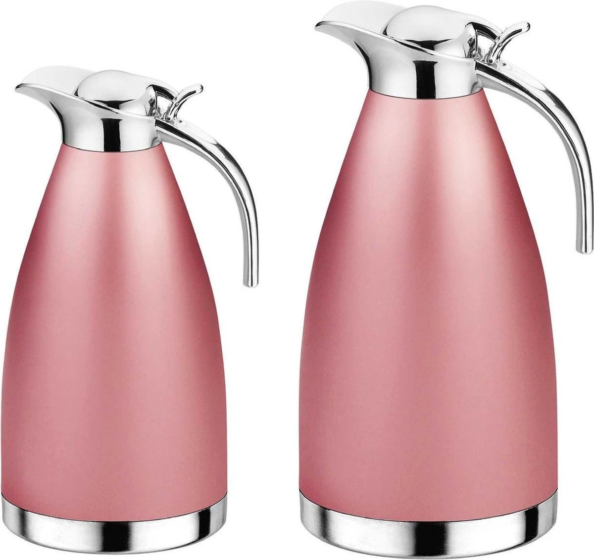 Royal Swiss - Thermoskan - Set Van Twee 1,2 Liter En 1,6 Liter - Thermosfles (Roze) 3 Royal Swiss - Thermoskan - Set Van Twee 1,2 Liter En 1,6 Liter - Thermosfles (Roze)