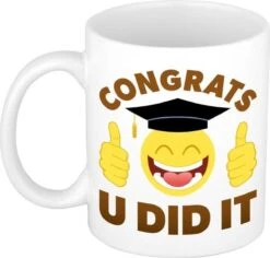 Geslaagd Gefeliciteerd Cadeau Mok / Beker Inclusief Afstudeer Kado Knuffel -Premium Waterflessenwinkel 1200x1146