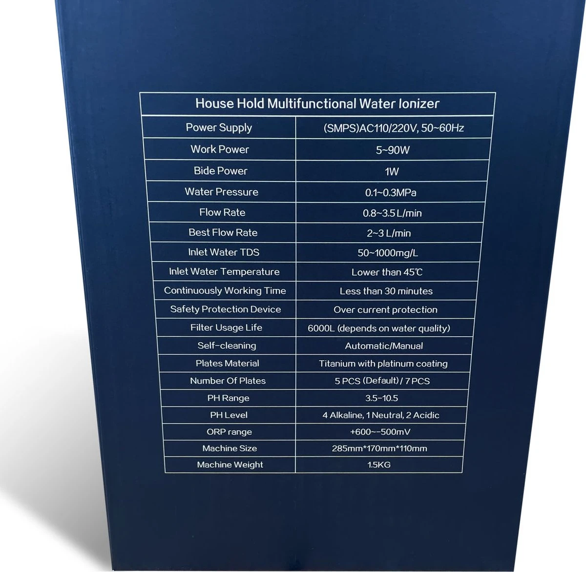 Basisch Water Generator | Water Ionisator En Zuivering | Actief Koolstoffilter | Phipower 13 Basisch Water Generator | Water Ionisator En Zuivering | Actief Koolstoffilter | Phipower - Afbeelding 11