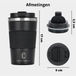 Castagnola Design RVS Koffiebeker To Go - Zwart - 380ml - Thermosbeker - Theebeker 17 Castagnola Design RVS Koffiebeker To Go - Zwart - 380ml - Thermosbeker - Theebeker -Premium Waterflessenwinkel 1200x1191 5
