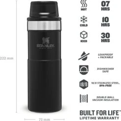 Stanley Trigger-Action Travel Mug 0.47L - Thermosfles - Matt Black -Premium Waterflessenwinkel 1200x1195