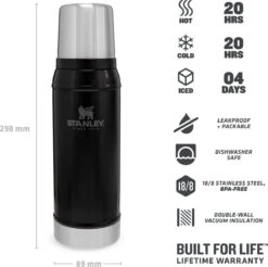Stanley The Legendary Classic Bottle 0,75L - Thermosfles - Matte Black 23 Stanley The Legendary Classic Bottle 0,75L - Thermosfles - Matte Black -Premium Waterflessenwinkel 1200x1196 5