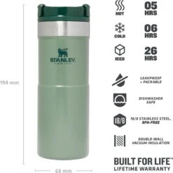 Stanley The NeverLeak™ Travel Mug 0,35L NEW - Thermosfles - Hammertone Green 22 Stanley The NeverLeak™ Travel Mug 0,35L NEW - Thermosfles - Hammertone Green -Premium Waterflessenwinkel 1200x1197 4