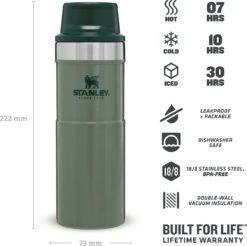 Stanley Trigger-Action Travel Mug 0.47L - Thermosfles - Hammertone Green -Premium Waterflessenwinkel 1200x1197 5