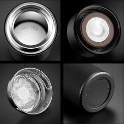 Thermosfles 500 Ml - Met Thee Filter - Mat Zwart -Premium Waterflessenwinkel 1200x1198 15