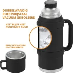 MacGyver RVS Thermoskan 1.5 Ltr – RVS Thermosbeker 0,55 Ltr - Langdurig Warm/koud - Zwart 17 MacGyver RVS Thermoskan 1.5 Ltr – RVS Thermosbeker 0,55 Ltr - Langdurig Warm/koud - Zwart -Premium Waterflessenwinkel 1200x1198 8