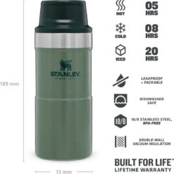 Stanley Trigger-Action Travel Mug 0.35L - Thermosfles - Hammertone Green -Premium Waterflessenwinkel 1200x1198 9