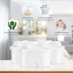 Aigostar Waterfilterpatronen Pure - 3 Stuks - Waterfilter - Filterpatronen - Brita Maxtra+ Compatible -Premium Waterflessenwinkel 1200x1200 100