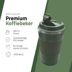 GOAT Outdoor RVS Koffiebeker To Go - Thermosbeker - Theebeker - Reisbeker - Lekvrij - 380ml - Groen 11 GOAT Outdoor RVS Koffiebeker To Go - Thermosbeker - Theebeker - Reisbeker - Lekvrij - 380ml - Groen -Premium Waterflessenwinkel 1200x1200 1020