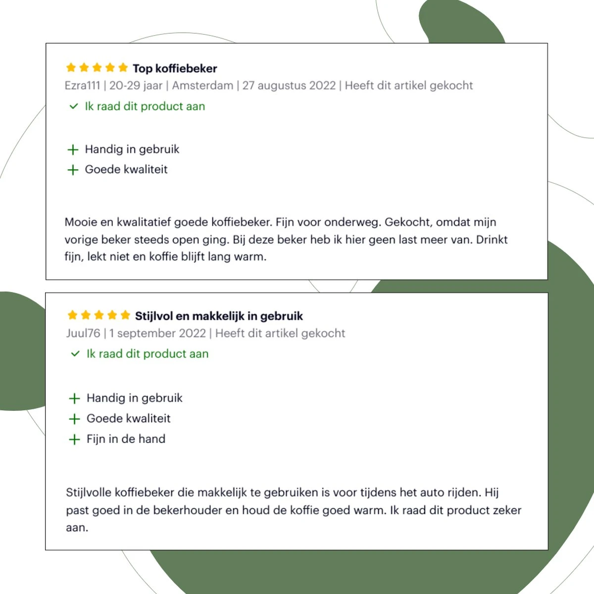 GOAT Outdoor RVS Koffiebeker To Go - Thermosbeker - Theebeker - Reisbeker - Lekvrij - 380ml - Groen 10 GOAT Outdoor RVS Koffiebeker To Go - Thermosbeker - Theebeker - Reisbeker - Lekvrij - 380ml - Groen - Afbeelding 8