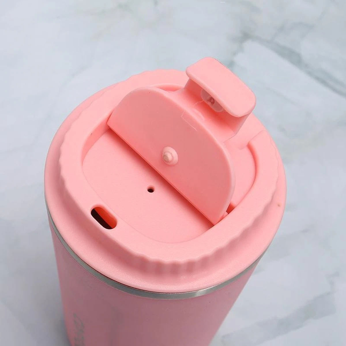 Koffiebeker To Go | Lekvrije Thermosbeker | Thermosfles | RVS Reisbeker | Dubbelwandige Travel Mug | 350 Ml | Roze 8 Koffiebeker To Go | Lekvrije Thermosbeker | Thermosfles | RVS Reisbeker | Dubbelwandige Travel Mug | 350 Ml | Roze - Afbeelding 6