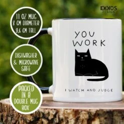 I Work Hard Kat Mok - Katten - Juf Cadeau - Meester Cadeau - Verjaardagscadeau - Cadeau - Verjaardag Cadeau Man - Cadeau Voor Man - Cadeau Voor Vrouw - Mokken - Theeglazen - Koffiekopjes -Premium Waterflessenwinkel 1200x1200 1105