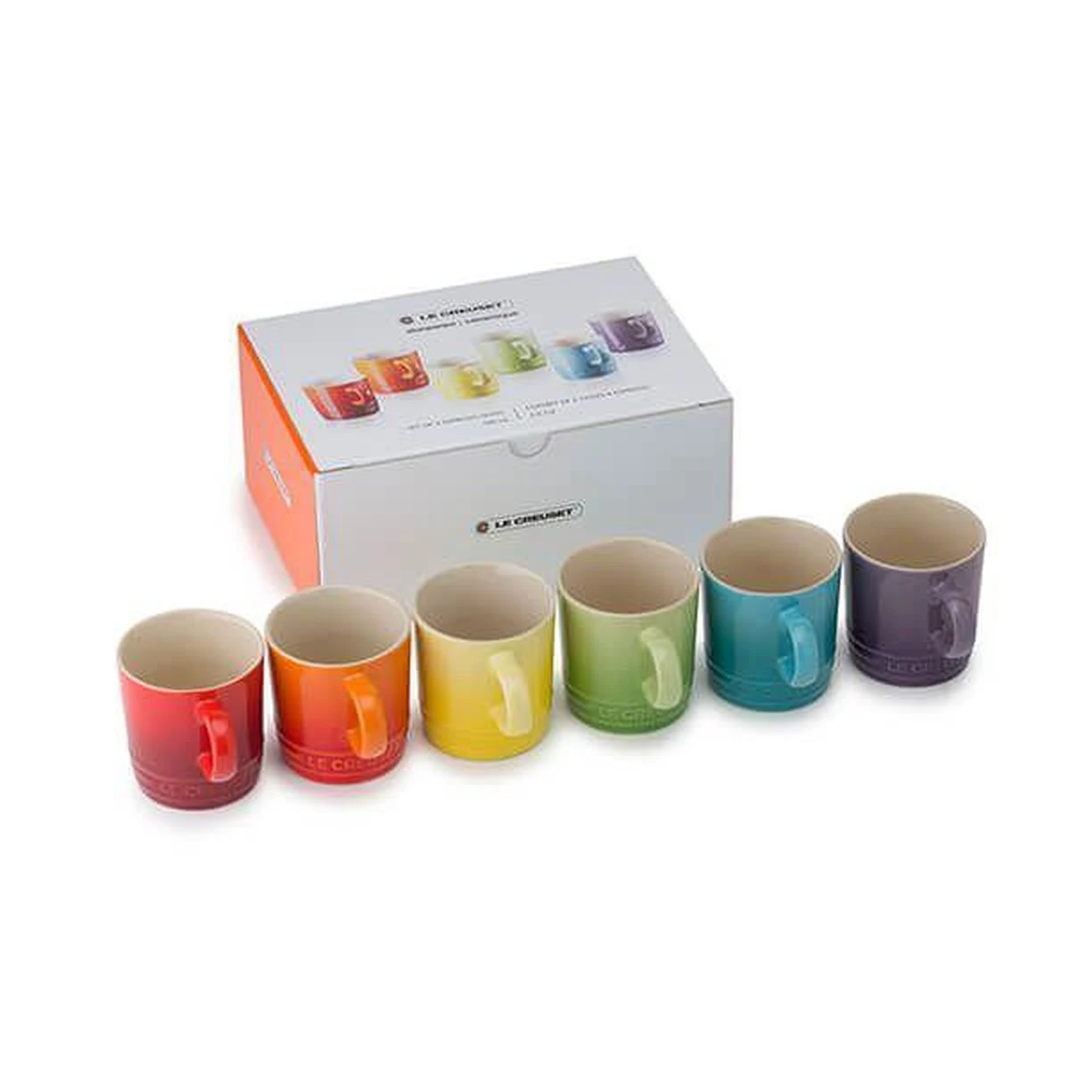 Le Creuset Espresso Kopjes Rainbow 100 Ml - 6 Stuks 3 Le Creuset Espresso Kopjes Rainbow 100 Ml - 6 Stuks
