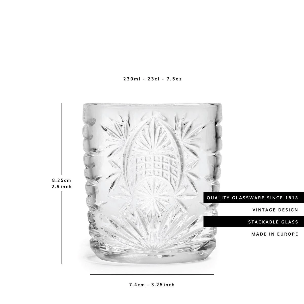 Libbey Drinkglas Atik - 230 Ml / 23 Cl - 6 Stuks - Vaatwasserbestendig - Vintage Design - Hoge Kwaliteit 7 Libbey Drinkglas Atik - 230 Ml / 23 Cl - 6 Stuks - Vaatwasserbestendig - Vintage Design - Hoge Kwaliteit - Afbeelding 5