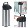 Cheqo® Thermos Pomp - 1.8L Roestvrij Staal - Isoleerkan Met Pomp - Thermoskan Met Pomp - Zwarte Dop & Handvat - Houdt 6 Uur Warm - 1800ml - Afmeting 17x14x36cm -Premium Waterflessenwinkel 1200x1200 17