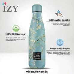 IZY Bottles X Van Gogh Museum - Amandelbloesem | 500 ML | Thermosfles | Drinkfles | Waterfles | Schoolfles | Isoleerfles | Beker | Drinkbeker | Koud | Warm | Fles | Back To School | 500ml -Premium Waterflessenwinkel 1200x1200 216