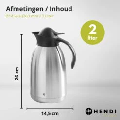 Hendi Thermoskan 2 Liter - Isoleerkan Met Drukknop - Zwart - Ø14,5x(H)26cm 16 Hendi Thermoskan 2 Liter - Isoleerkan Met Drukknop - Zwart - Ø14,5x(H)26cm -Premium Waterflessenwinkel 1200x1200 228
