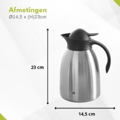 Hendi Thermoskan 1,5 Liter - Isoleerkan Met Drukknop - Zwart - Ø14,5x(H)23cm 12 Hendi Thermoskan 1,5 Liter - Isoleerkan Met Drukknop - Zwart - Ø14,5x(H)23cm -Premium Waterflessenwinkel 1200x1200 235