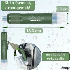 Waterfilter Steddy Pro - Survival Bushcraft Kit - Noodpakket - Waterzuivering - Water Filter Kraan - Outdoor 17 Waterfilter Steddy Pro - Survival Bushcraft Kit - Noodpakket - Waterzuivering - Water Filter Kraan - Outdoor -Premium Waterflessenwinkel 1200x1200 273