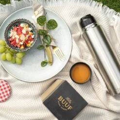 BUUF™️ Thermosfles 1 Liter - Isoleerfles - Thermosbeker - 24u/koud, 8u/warm - RVS - Zilver -Premium Waterflessenwinkel 1200x1200 305