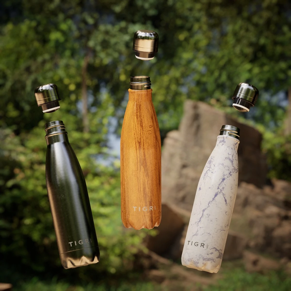 TIGR The Original - Drinkfles - Thermosfles - RVS - 500ml - Marmer - Met Afwasborstel 7 TIGR The Original - Drinkfles - Thermosfles - RVS - 500ml - Marmer - Met Afwasborstel - Afbeelding 5