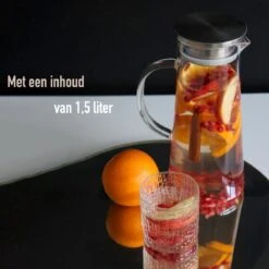 MÊZON® Schenkkan - Glazen Waterkan - Waterkaraf Voor Fruitwater - Multifunctionele Decanteer Karaf - Kan Met Deksel - 1.5L Capaciteit 14 MÊZON® Schenkkan - Glazen Waterkan - Waterkaraf Voor Fruitwater - Multifunctionele Decanteer Karaf - Kan Met Deksel - 1.5L Capaciteit -Premium Waterflessenwinkel 1200x1200 442