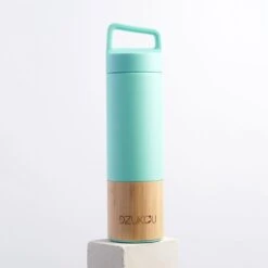Dzukou Saint Elias - Bamboe Thermosfles – Theefles Met Filter - Theebeker To Go Met Theefilter / Infuser – RVS Drinkfles - Luchtdicht En Lekvrij – 530 Ml