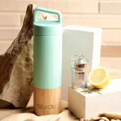 Dzukou Saint Elias - Bamboe Thermosfles – Theefles Met Filter - Theebeker To Go Met Theefilter / Infuser – RVS Drinkfles - Luchtdicht En Lekvrij – 530 Ml -Premium Waterflessenwinkel 1200x1200 498