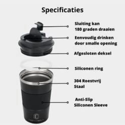 Castagnola Design RVS Koffiebeker To Go - Zwart - 380ml - Thermosbeker - Theebeker 16 Castagnola Design RVS Koffiebeker To Go - Zwart - 380ml - Thermosbeker - Theebeker -Premium Waterflessenwinkel 1200x1200 584